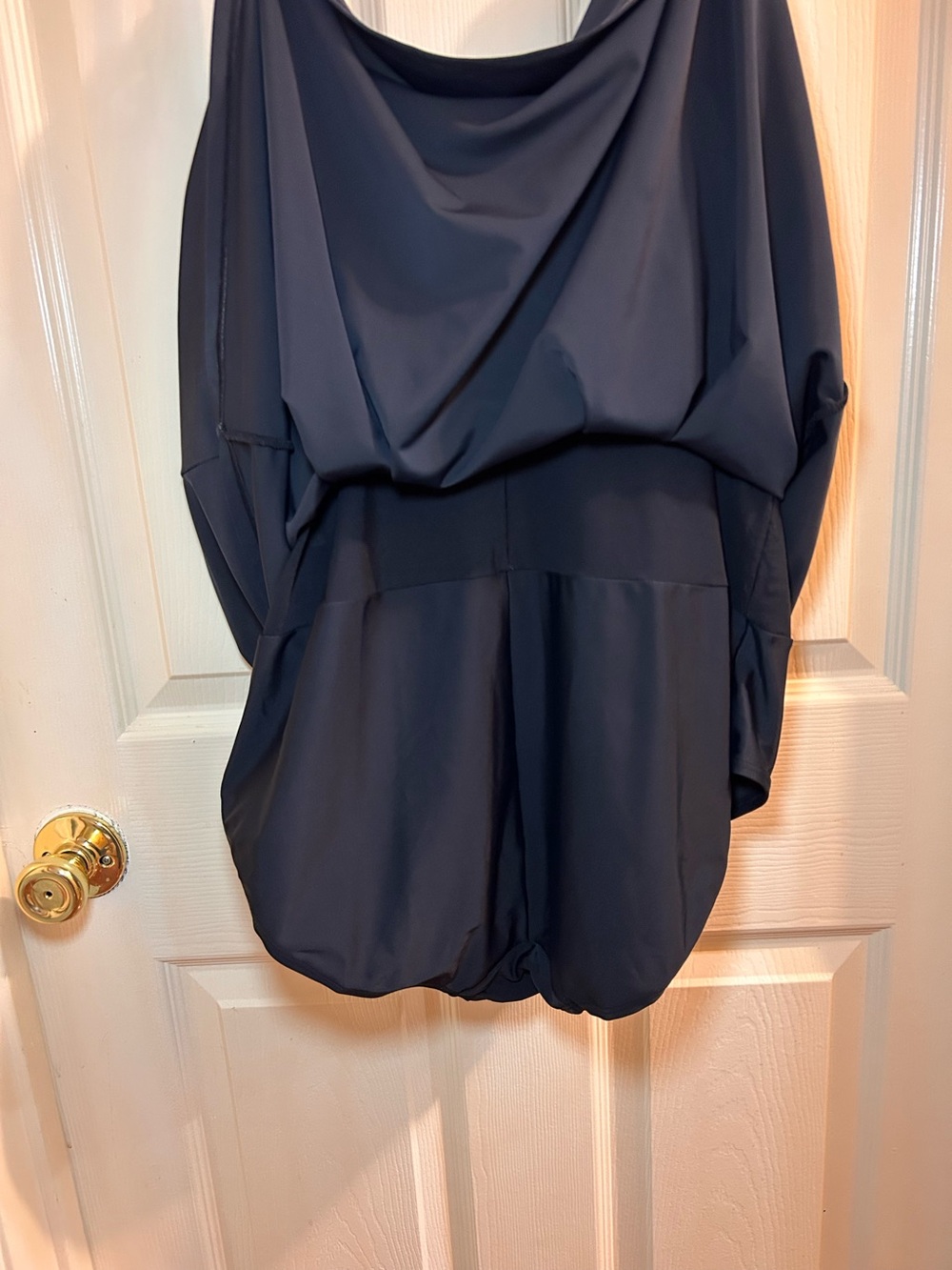 Black one piece underneath with dress. Pink & Orange Patterned Bust - Picture 7 of 7